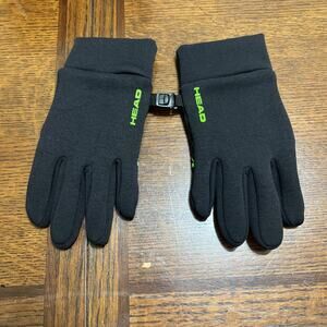 HEAD Kids Touchscreen Gloves - Lined Unisex Kids Black / Green 6-10 Medium